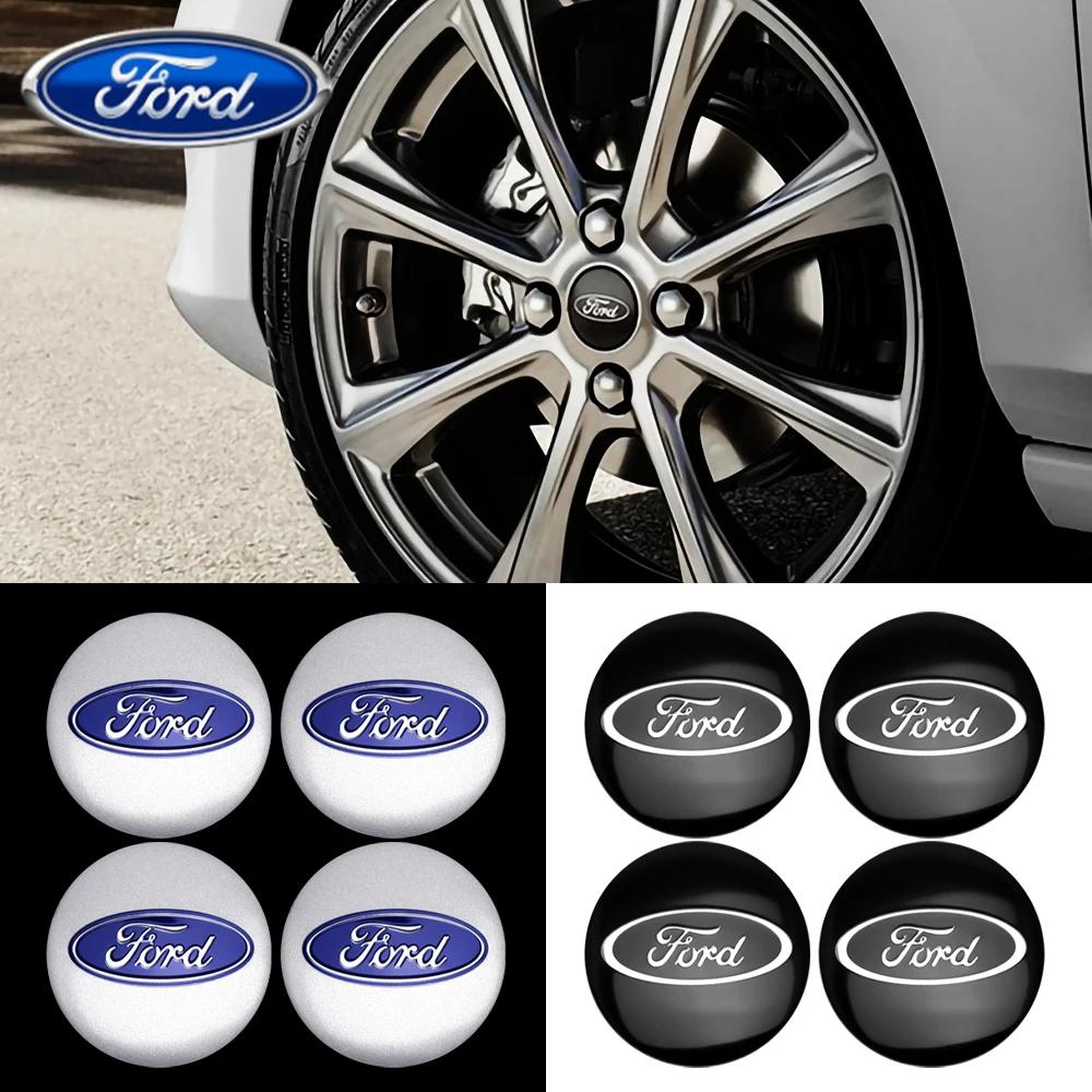 Автомобильная наклейка Стайлинг автомобиля Ford Наклейка на колпачки ступиц колес из алюминия Декоративный значок Для Ford Mondeo Fiesta Ecosport Mustang Focus 2 3