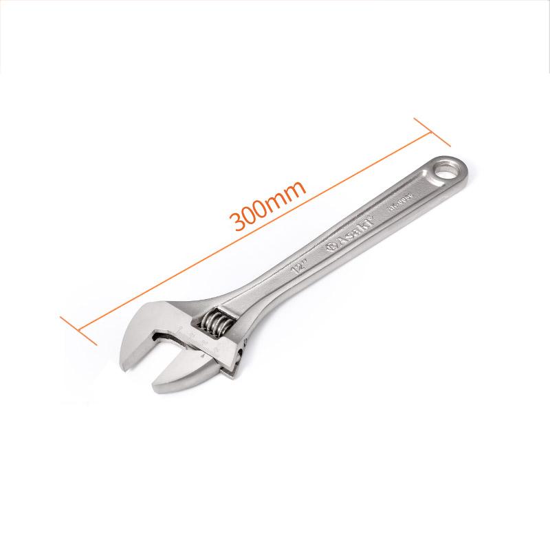 Large Openin Long Handle Universal Spanner Adjustable Wrench Carbon Steel Wrench Clamp Mechanical Workshop Hand Car Repair Tools