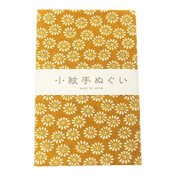 Miyamoto-Towel Japanese Tenugui Small Pattern Hand Towel Small Chrysanthemum 33x90cm Absorbent Quick-Drying Natural Material Gentle on Skin