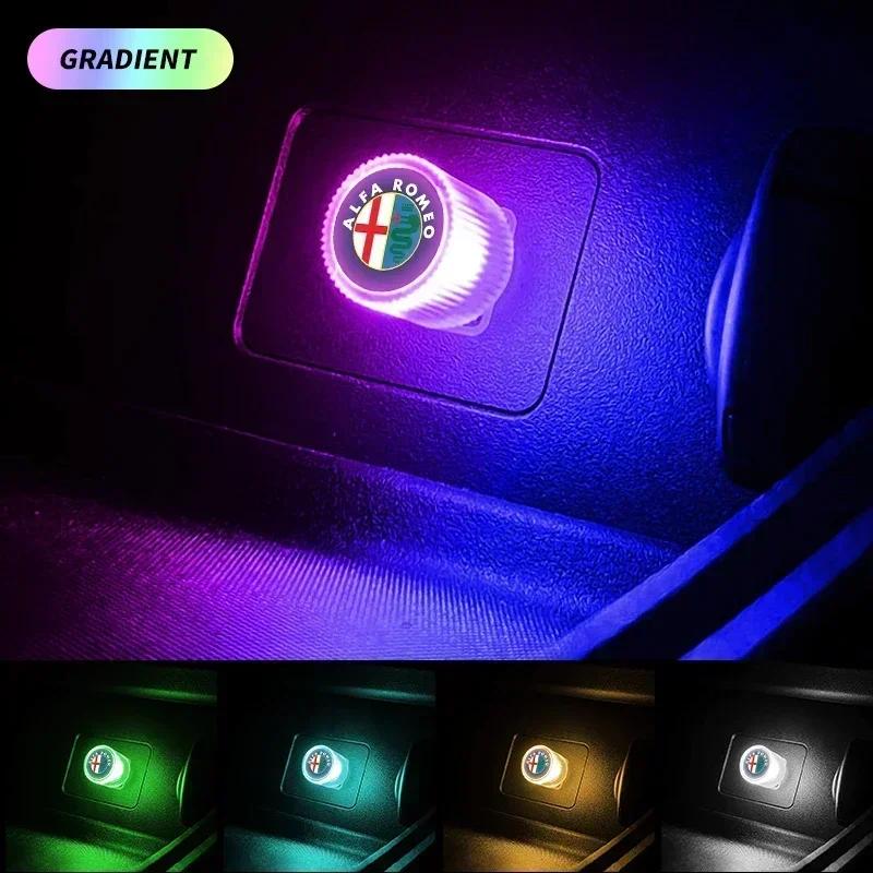 NPGYU1 USB Plug Light Car RGB Mini Colorful LED Atmosphere Lamp For Alfa Romeo Sportiva Giulia Giulietta 159 156 Stelvio Auto Accessory