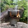 Portable Titanium Mini Wood Burning Stove Camping Hiking Backpacking Alcohol Fuel Compatible Foldable Detachable