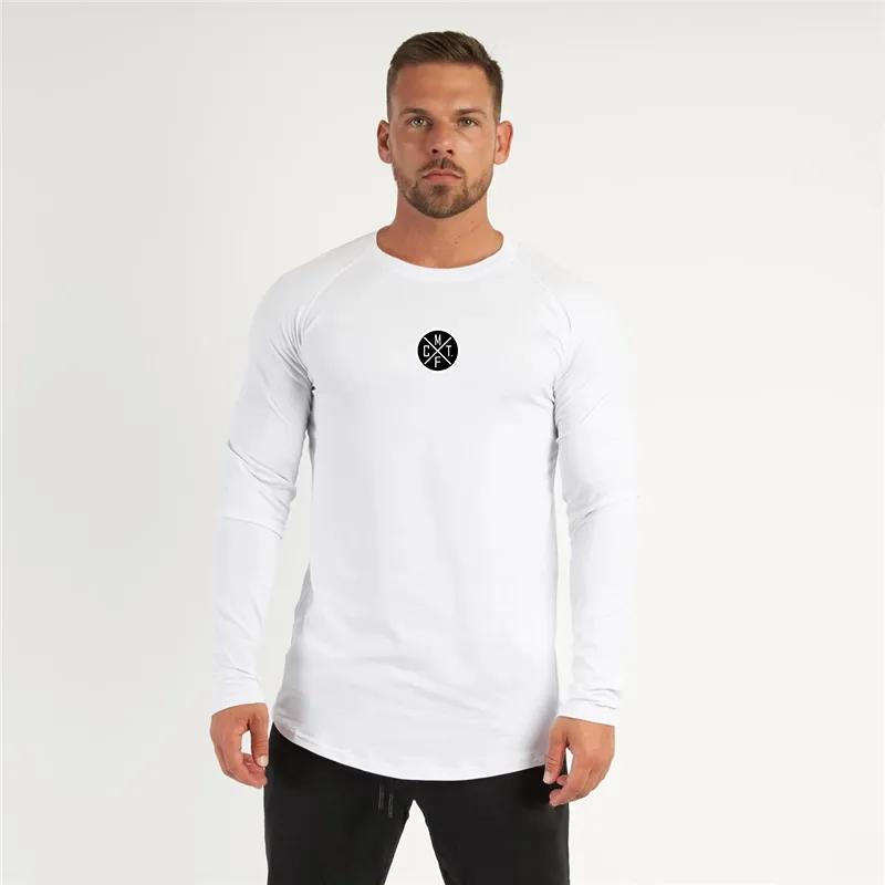 Брендовая мужская компрессионная футболка Do The Work Slim Fit для тренажерного зала, спорта, фитнеса, бодибилдинга, повседневная модная осенняя дышащая хлопковая футболка с принтом