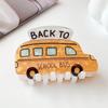 1pc Cartoon Cute Acrylic Cartoon Back To School School Bus, Pencil, Apple, and Calculator Style Hair Clip, Acrylic Hair Claw