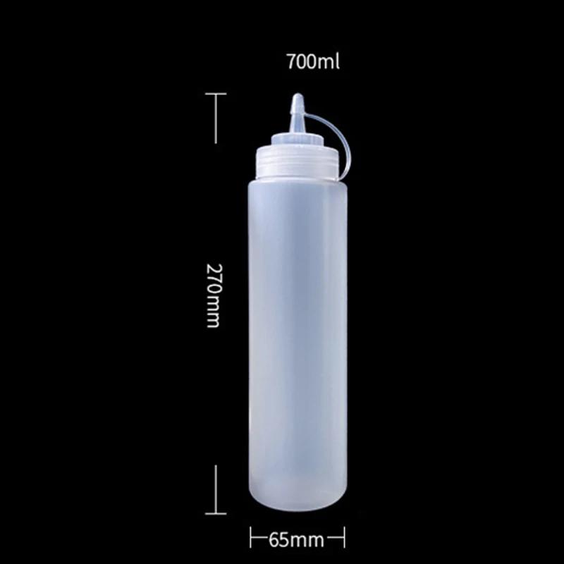 Бутылка с дозатором для салатного соуса, высококачественный ПЭ-пластик, пластиковая бутылка с острым носиком для приправ, настольная бутылка для приправ, кухонные принадлежности