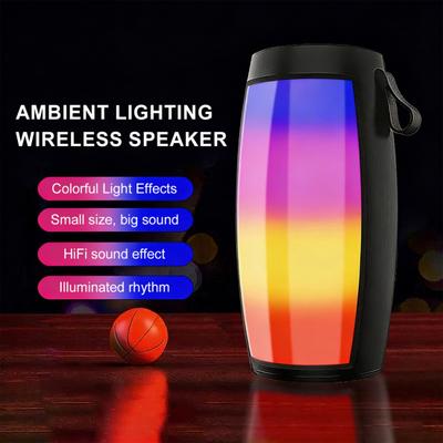 Мини-беспроводная Bluetooth-совместимая колонка с цветной светодиодной подсветкой, поддержка USB-накопителя, карты TF, водонепроницаемый портативный громкоговоритель