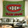 Custom Name Montreal Canadiens Printed Tapestry – Wall Hanging for Bedrooms, Dorms, and Home Decor