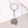 Double-Sided Tiger Head Key Chain Animal Tiger Statue Pendant Car Key Ring Backpack Charms Bag Decor Jewelry Accessories