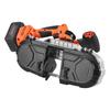 20V Portable Band Saw Kit, 65 x 65 mm Cutting Depth, AC 220V, 360W Bandsaw with Brushless Motor, 4.0 Ah Battery, Cordless and Compact Portaband, 0-192