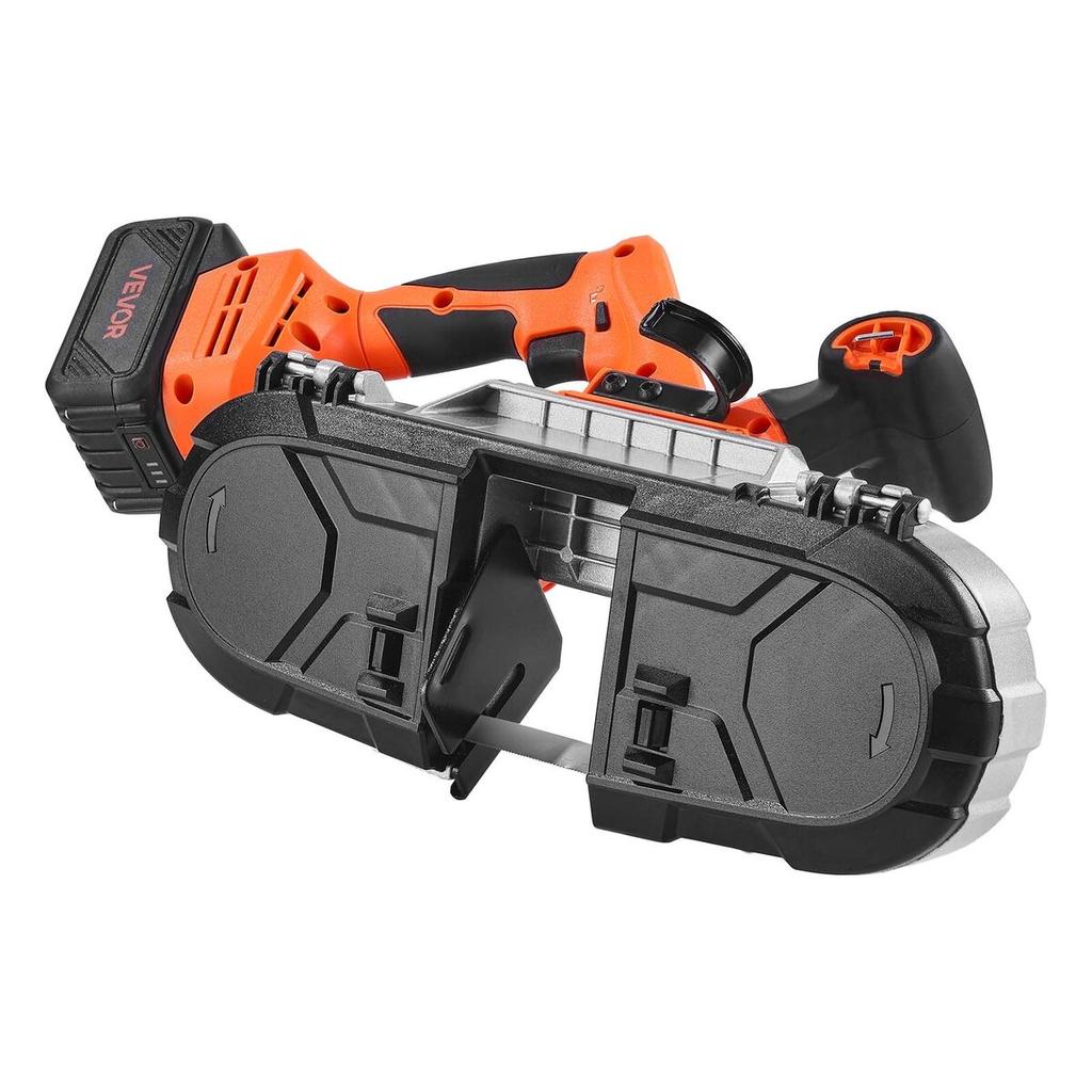 20V Portable Band Saw Kit, 65 x 65 mm Cutting Depth, AC 220V, 360W Bandsaw with Brushless Motor, 4.0 Ah Battery, Cordless and Compact Portaband, 0-192