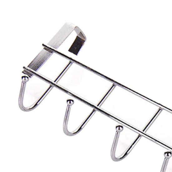 Kitchen Storage Rack Anti-slip Sturdy Stainless Steel Creative Cupboard Hanging Hook for Room Door