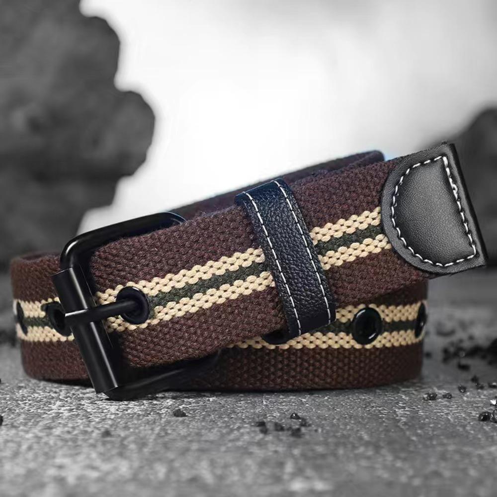 Модные ремни с пряжкой из сплава, дышащий плетеный пояс, нейлоновый холщовый ремень для занятий спортом на открытом воздухе