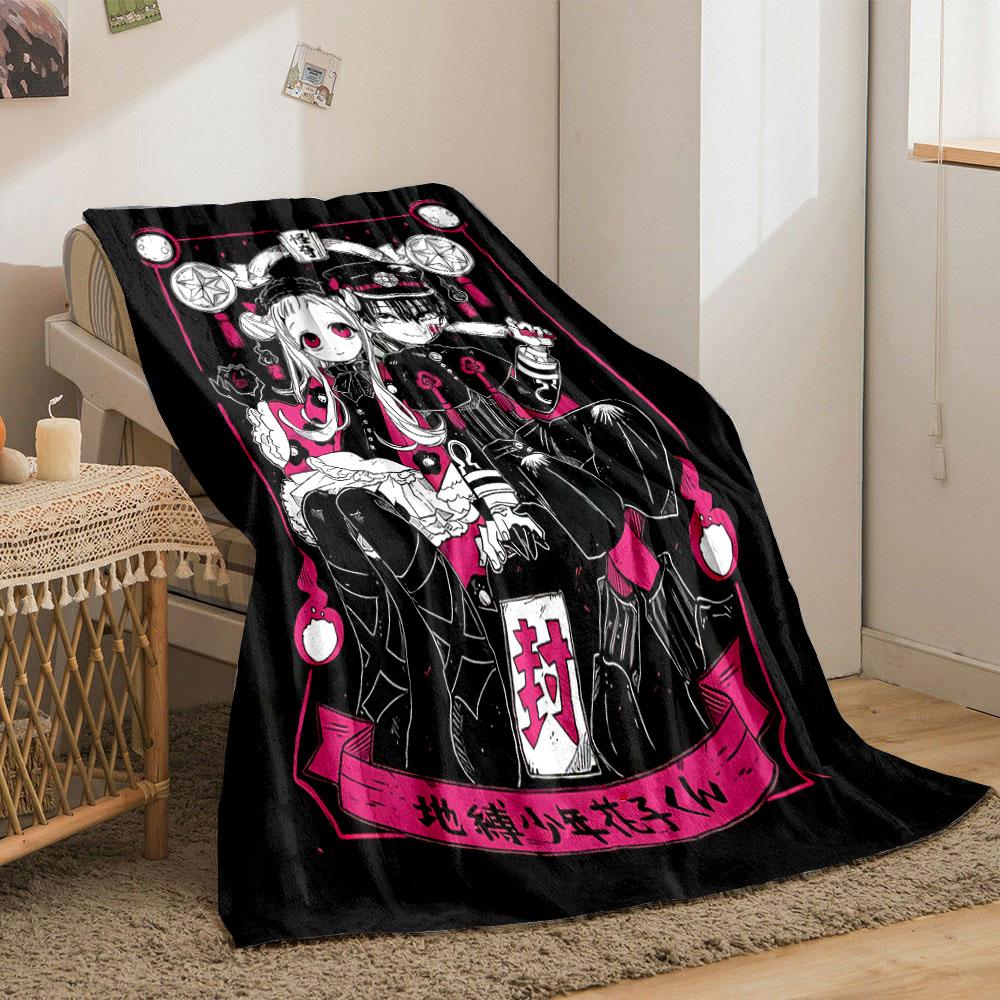 Two stylized characters in a gothic and occult-themed illustration. for all seasons blanket lunch break throw gift