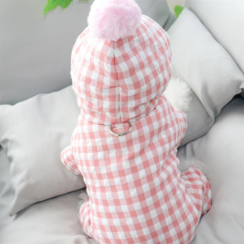 Winter Thickened Dog Four-legged Cotton Clothes Teddy Yorkshire Bichon Poodle Pomeranian Small Dog Pet Autumn And Winter Clothing