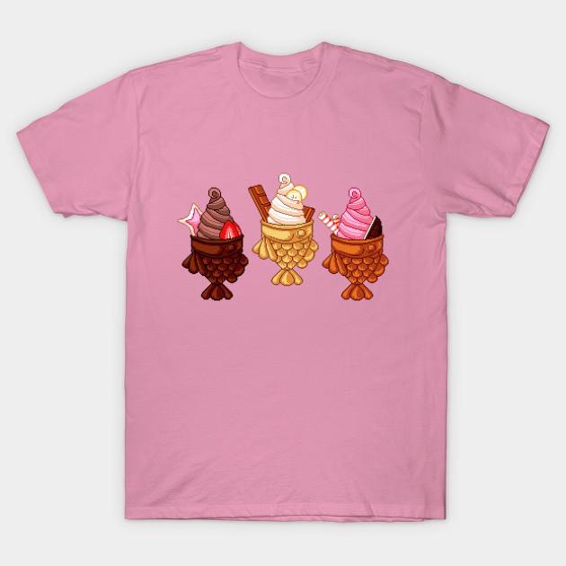 Футболка женская Ice Cream Taiyaki Harajuku Print Kawaii футболка летняя женская футболка с коротким рукавом топ футболка