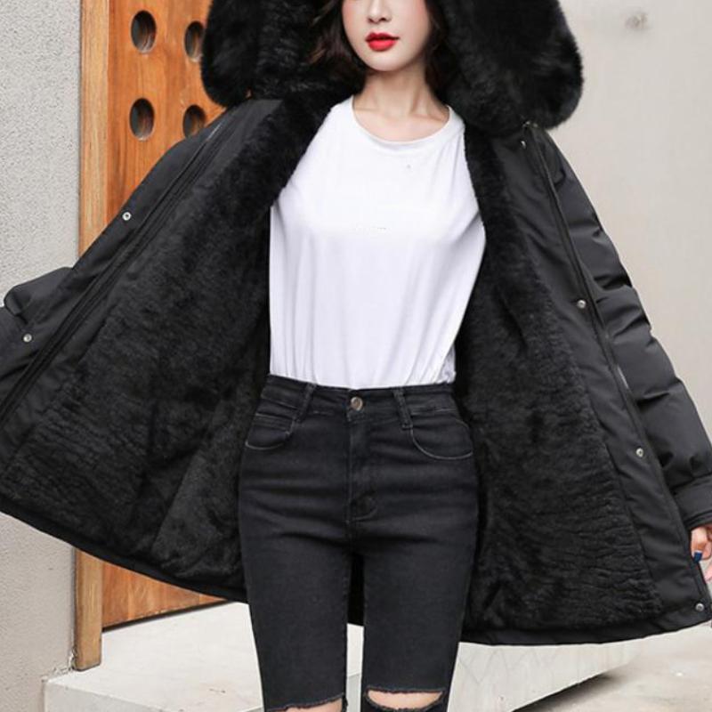 Зимнее пальто женское шерстяное пальто Parker Coat женское меховое пальто с капюшоном