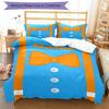 3pcs Custom Name Blippi Bedding Set Duvet Cover Closure Includes 1 Duvet Cover & 2 Pillowcases, Soft and Comfortable for All Seasons.