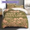 Anne of Green Gables Pattern Bedding Home Decoration Birthday & Festival Gift (1 * duvet cover + 2 * pillowcase, without core)