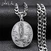 Exquisite Virgin Mary Necklace Men 316 Stainless Steel Color Our Lady of Guadalupe Necklaces Jewelry Virgen De Guadalupe
