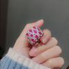 Элегантное кольцо с сапфиром для женщин, винтажное, с микро-инкрустацией бриллиантами, роскошное, с синим драгоценным камнем, statement-кольцо