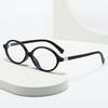 Cool Square Glasses Oval Small Frame Flat Glasses, Plain Anti-Blue Glasses Can Be Equipped With Myopia Frame