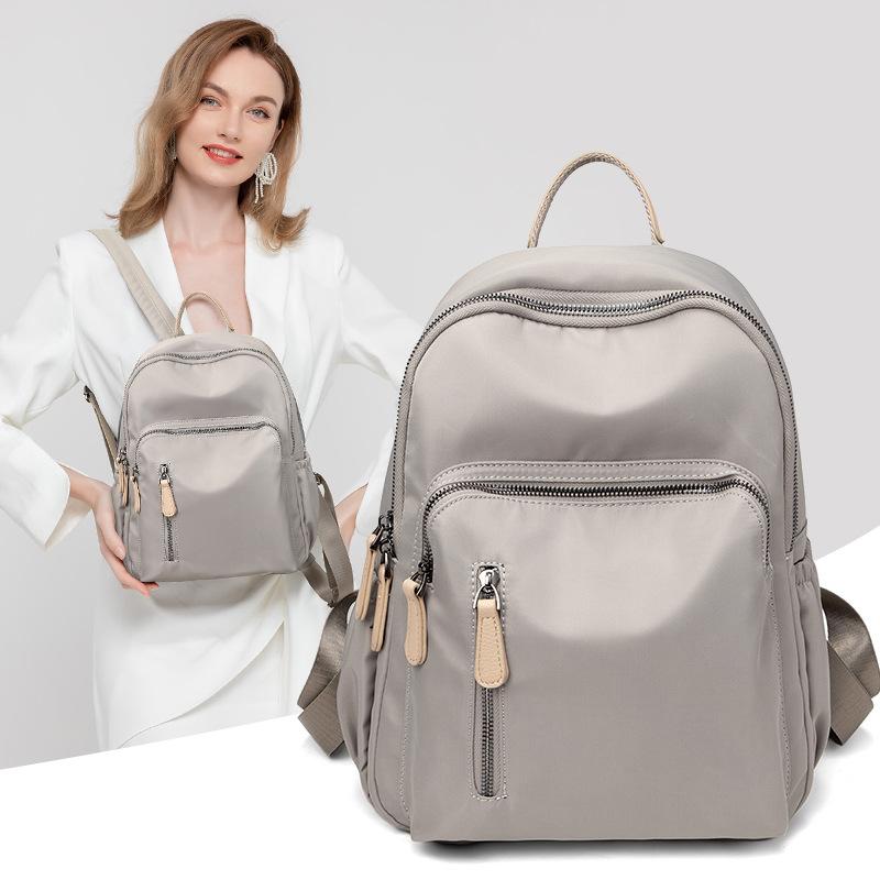 Backpack Female Schoolbag Simple Lightweight Nylon Oxford Cloth Travel Anti-theft Backpack