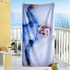 White Stripes Beach Towel Soft Durable Quick-Dry Comfortable Lightweight