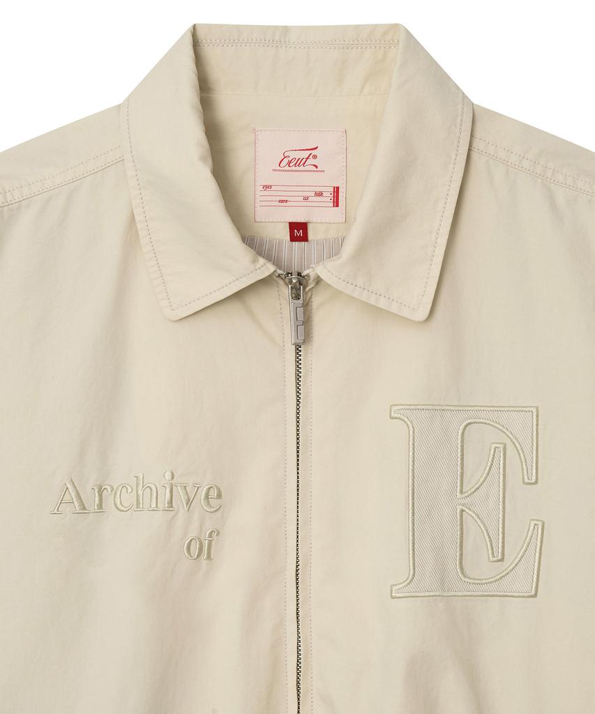 Eeut Washed Cotton Blouson Jacket / Ivory