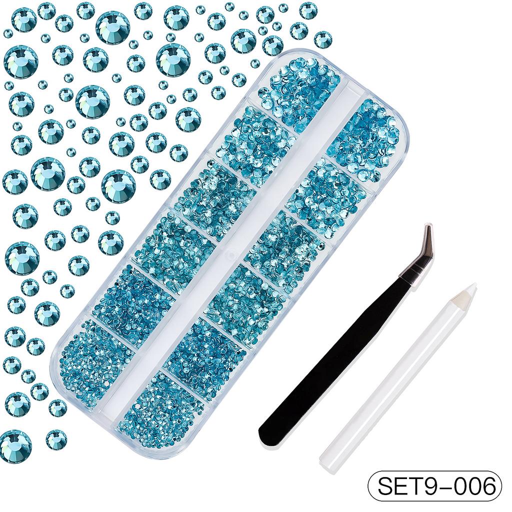 About 3000 Pcs Pearl+steel Balls Set Nail Charm White Half Round Pearl 1/1.2mm Steel Ball DIY Fairy Nail Art Jewelry Accessories