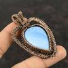 Owyhee Blue Opal Pendant Copper Wire Wrapped Pendant Handmade Pendant Wire Wrap Jewelry Amazing Pendant Gift For Mom Gemstone Copper Jewelry