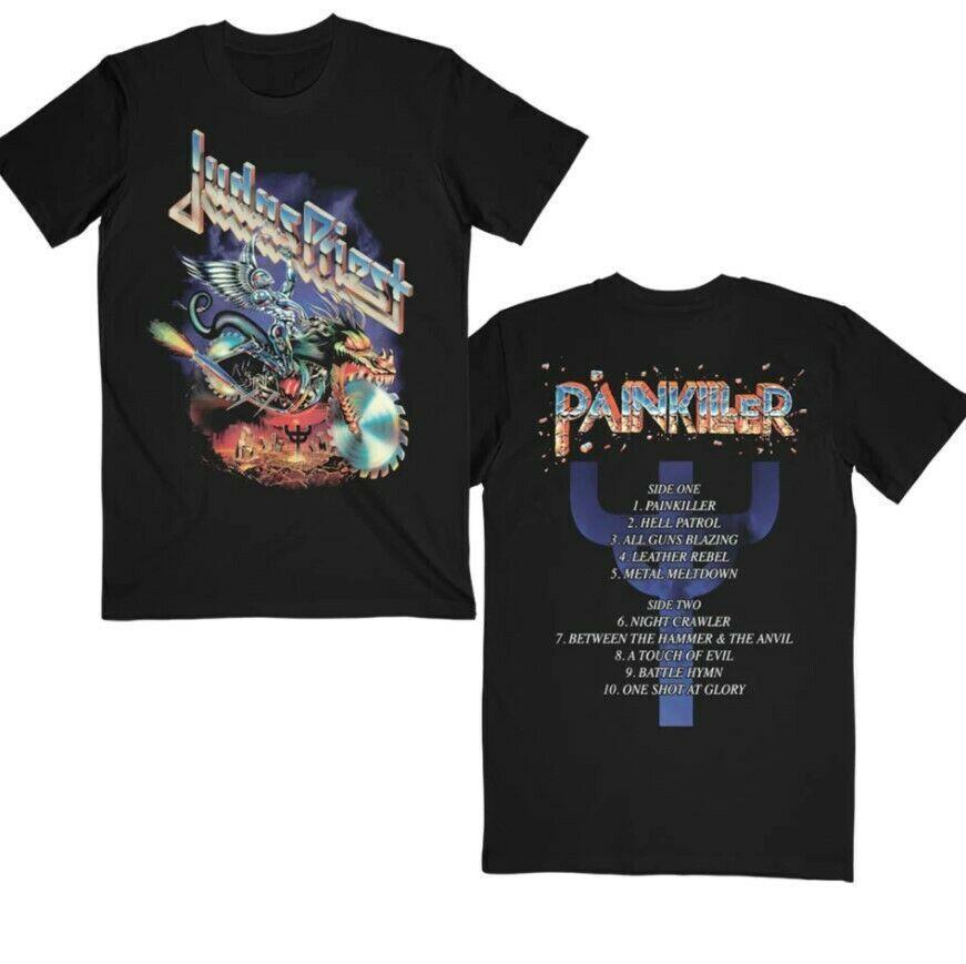 Judas Priest Pain Killer Черная винтажная футболка унисекс