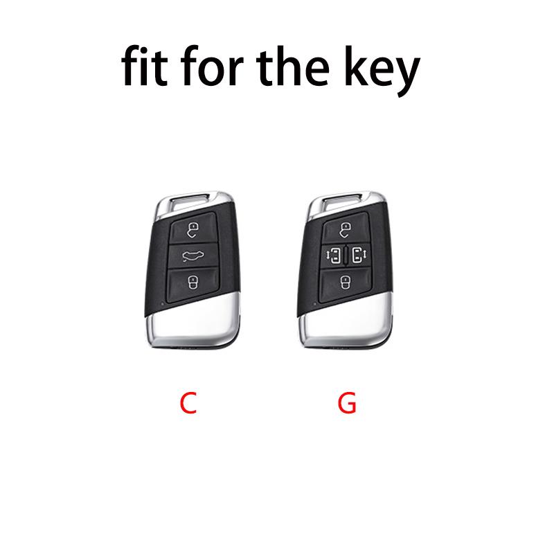 W160Zinc Alloy Car Key Case Cover Holder Shell Protection For VW Volkswagen Magotan GTE Passat B6 B7 B8 CC Auto Keychain Accessories