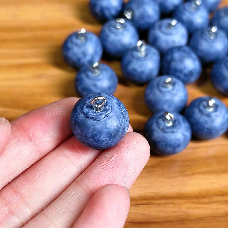 Подвеска-кулон в виде черники, украшения из фруктов, сделай сам, милые серьги в виде еды, ожерелье, брелок, аксессуары