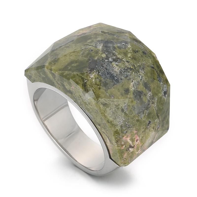 Traditional Stainless Steel Fashion Zircon Women's Multi-color Rose Gold Plated Lovers Wedding Band Ring