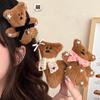 Cute Little Bear Plush Hairpin Cartoon Stuffed Doll Hair Clip Sweet Side Bang Clips Girly Autumn And Winter Hair Accessories