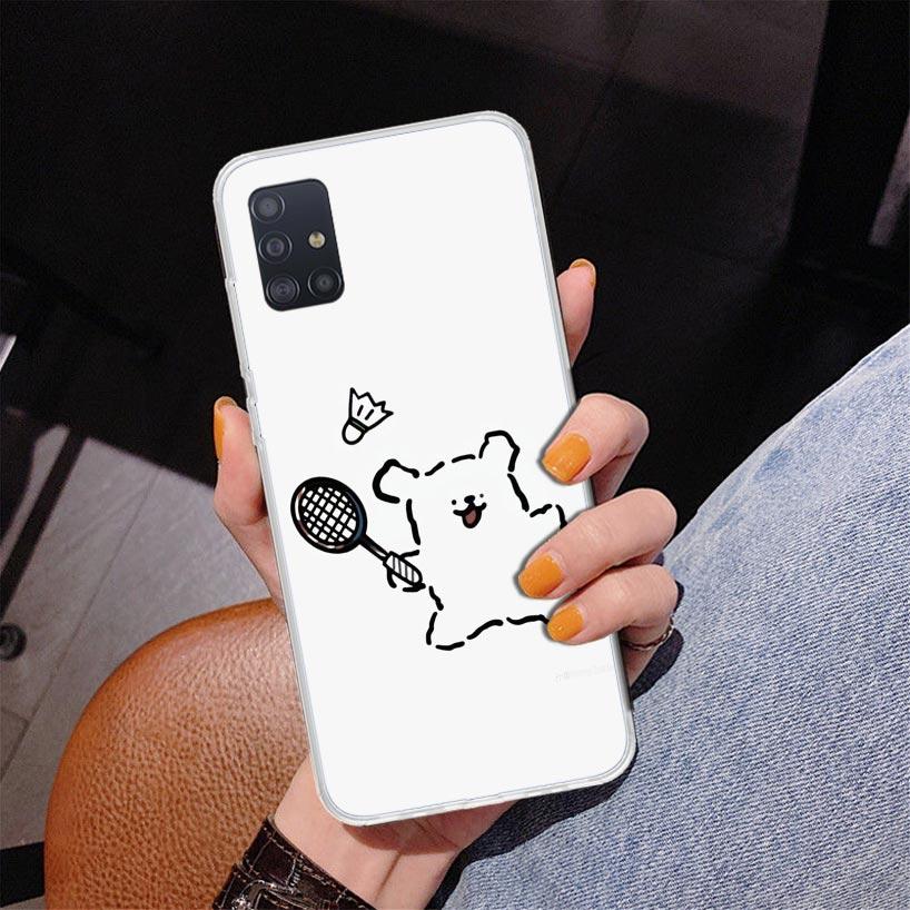Badminton Sport Phone Case For Samsung Galaxy A52 A32 A22 A12 A51 A31 A50S A30S A20S A10S Note 20 Ultra 10 Plus S10 A72 A71 Gala