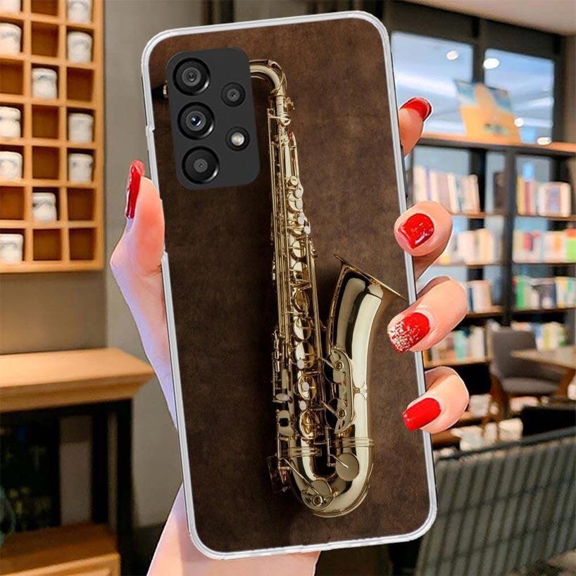Чехол для телефона Музыкальный инструмент Саксофон Для Samsung Galaxy A17 A37 A57 A16 A26 A36 A56 A15 A25 A35 A55 A14 A24 A34 A54 A13 A23 A33