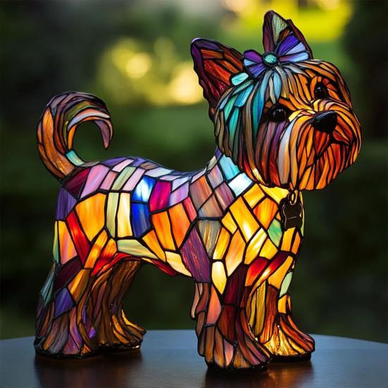 Ночной светильник Dog Series Art Decor с мягким свечением, без мерцания, с питанием от USB, светодиодная настольная лампа, расписанная вручную, с изображением животных, декор для стола