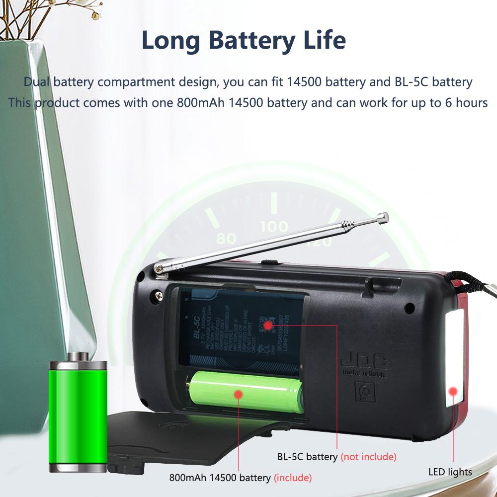 Mini Portable Pocket FM Radio USB MP3 Bluetooth Speaker Radios with Rechargeable Battery For Go Hiking FM Radio Receiver