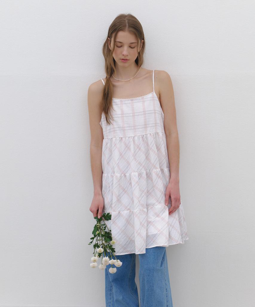 Cluny Cotton Tiered Mini Dress - White