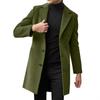 Men's Single Breasted Lapel Coat Long Sleeve Solid British Style Single Breasted Coat