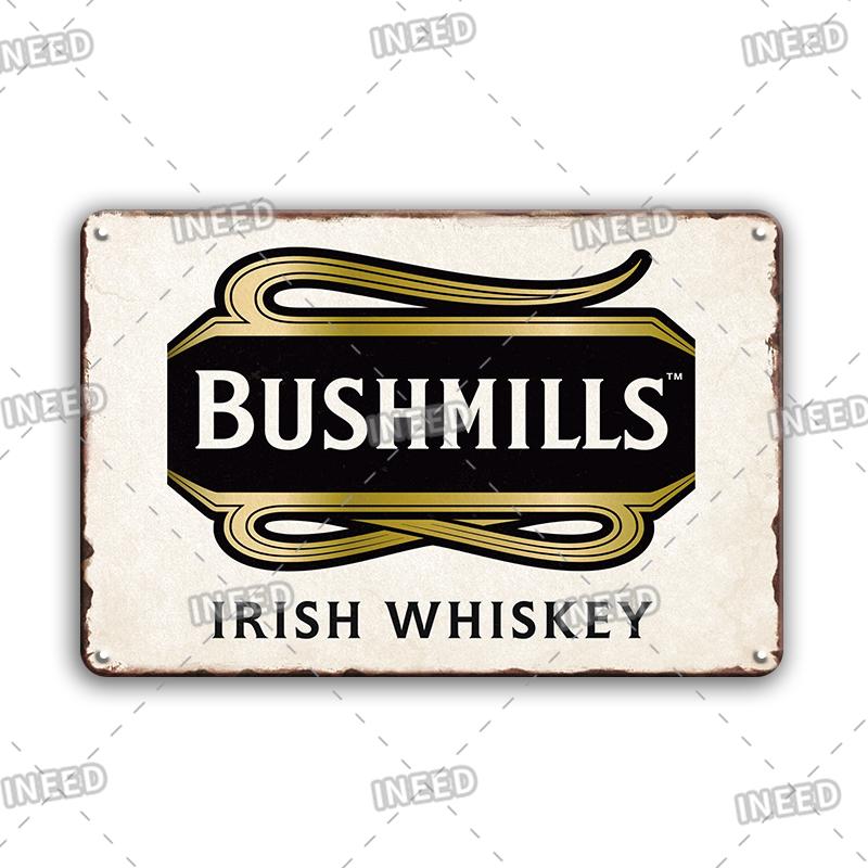 Виски, пиво, металлическая жестяная вывеска, винтажный домашний декор, ретро Бакарди, металлический плакат, знак, ирландский паб, кухня, кафе, ресторан, украшение