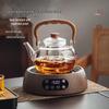 YIHUTEA Transparent Glass Tea Set with Beam Kettle
