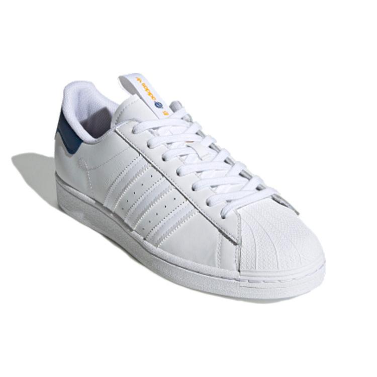 adidas Оригинальные Superstar Retro Низкие Кеды для Скейтбординга Унисекс Белый Синий FW2852