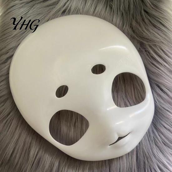 White Animal Mask DIY Base for Fursuit, 3D Cosplay Mask, Blank Furry Therian Halloween Costume Parties