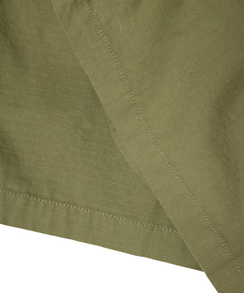 LEFTSEOUL Side Wrinkle Shorts [Olive]