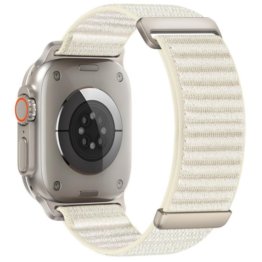 Watch Band For Apple Watch Series 11 10 42mm / 9 8 7 41mm / SE3 SE2 SE 6 5 4 40mm / 3 2 1 38mm Two-Piece Magic Tape Nylon Woven Wrist Strap