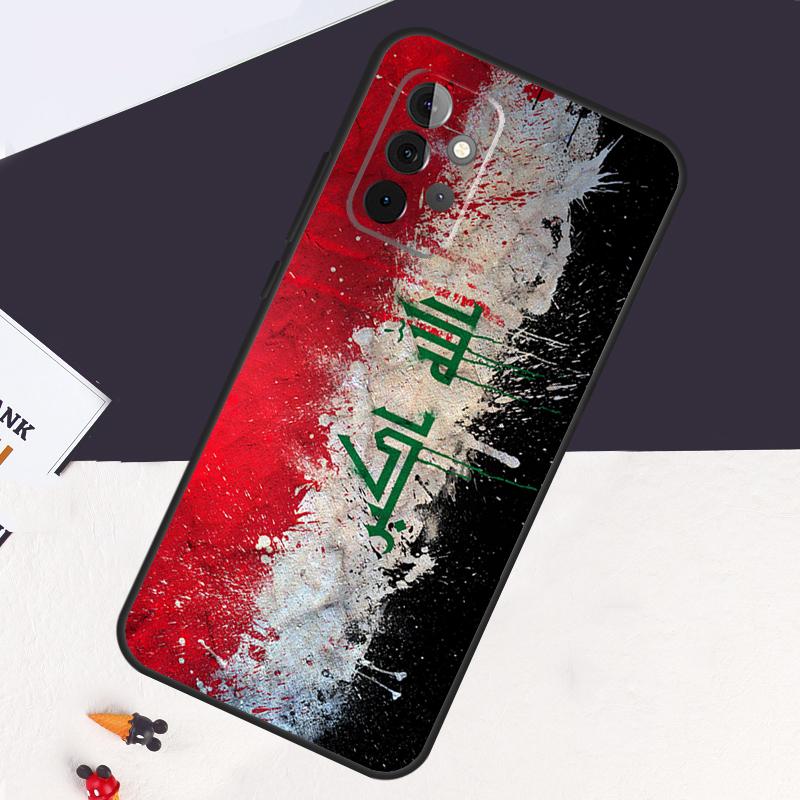 Чехол с флагом Ирака для Samsung Galaxy A14 A55 A06 A05 A36 A26 A16 A54 A34 A22 A32 A52 A35 A15 A53 A13 A56