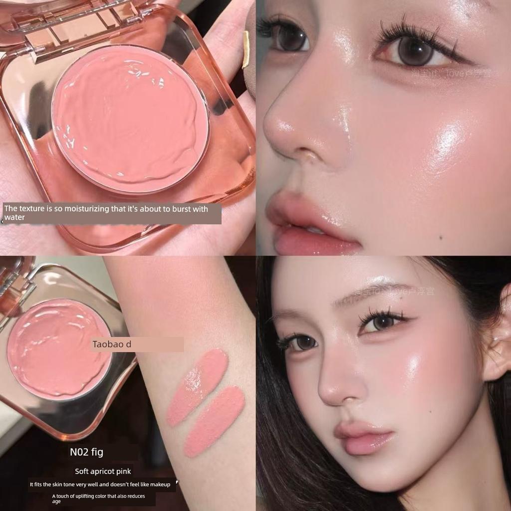 Hydrating and Natural-Looking! Sofea Multi-Use Cream Blush, High-Gloss Moisturizer, Enhances Complexion, Fig Color