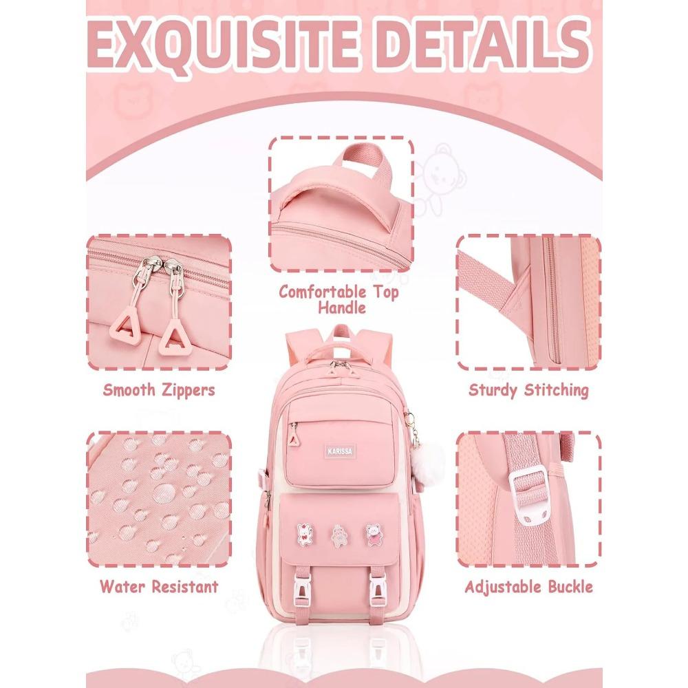 Девушка розовый школьная сумка рюкзак колледж рюкзак для подростков женщин детей женский школьный рюкзак начальная высокая сумка рюкзак подростков ребенок