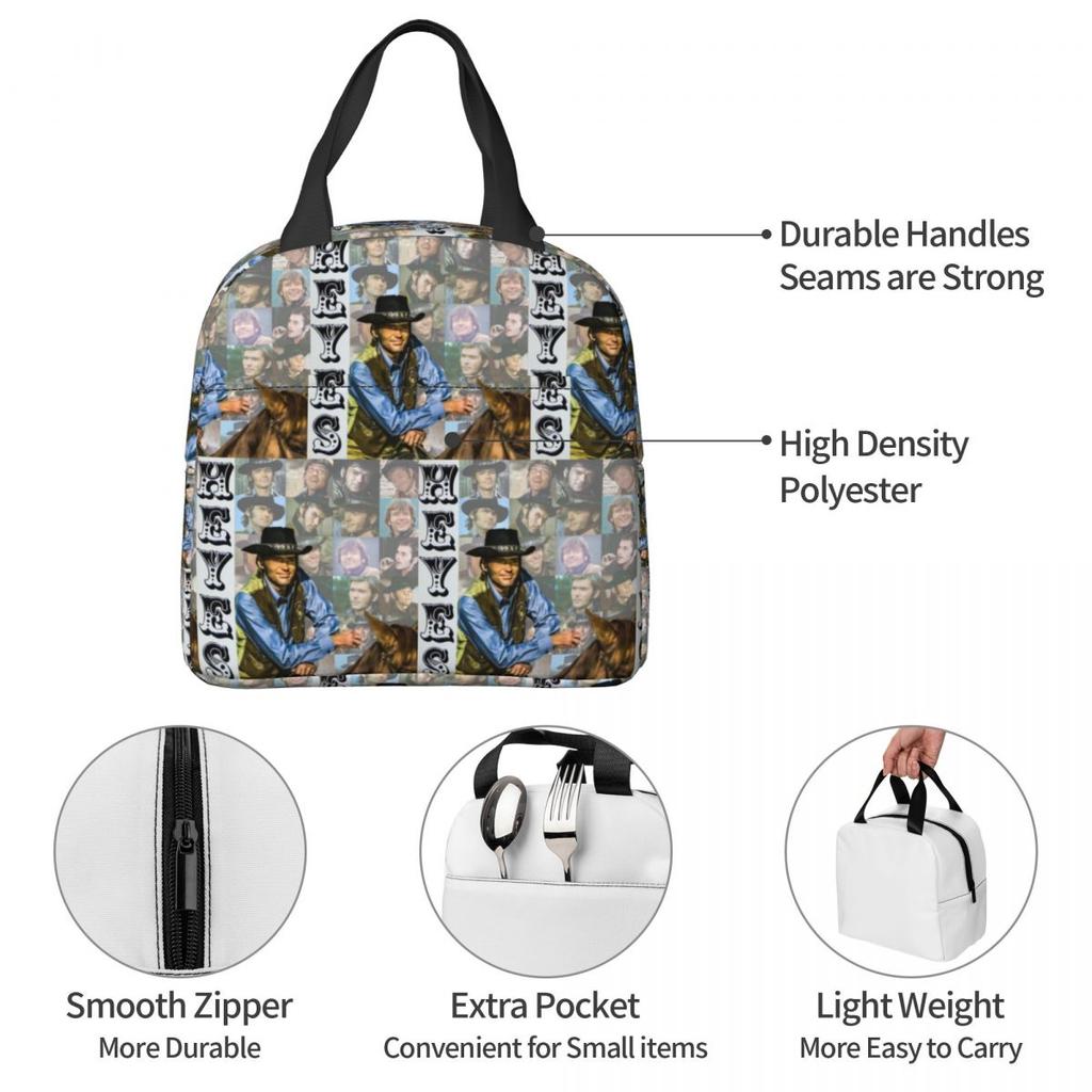 Notorious Hannibal Heyes Insulated Lunch Bag for Women Office Cooler Thermal Food Box Tote Leakproof Lunch Boxes Container